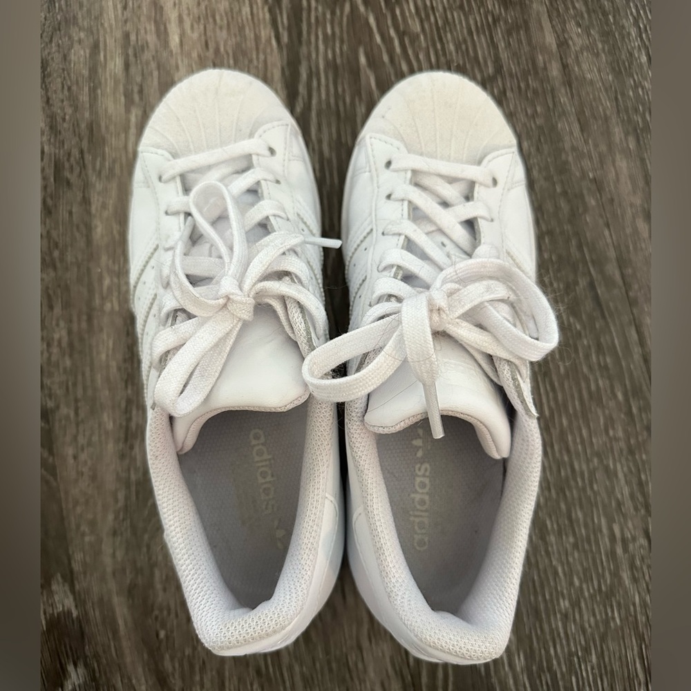 Adidas superstar (all white leather) - women’s size 7